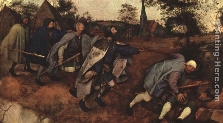 The Parable of the Blind Leading the Blind painting - Pieter the Elder Bruegel The Parable of the Blind Leading the Blind art painting